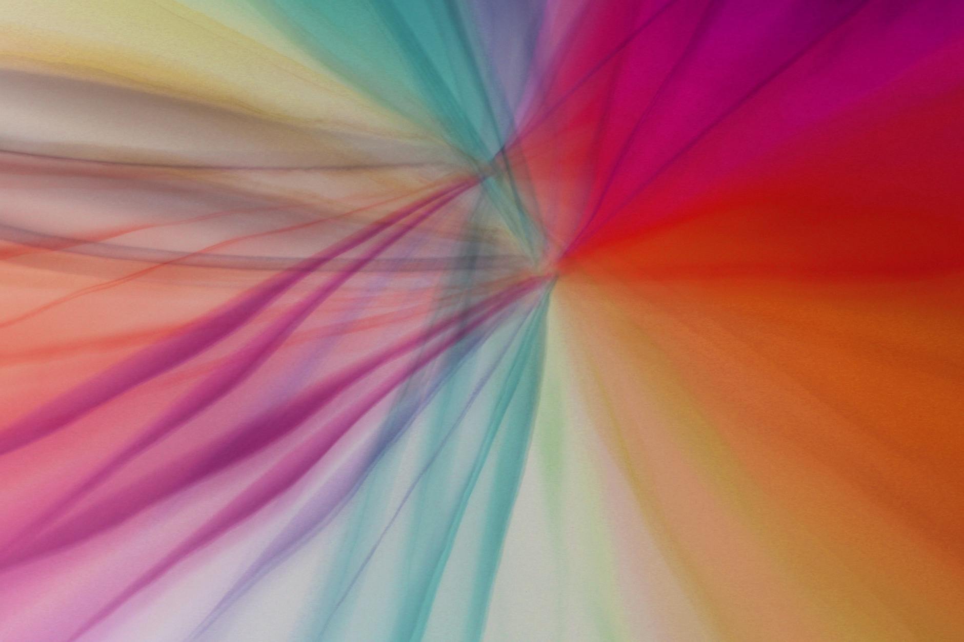 Dynamic abstract composition with vivid rainbow colors flowing in soft waves. Perfect for creative backgrounds.